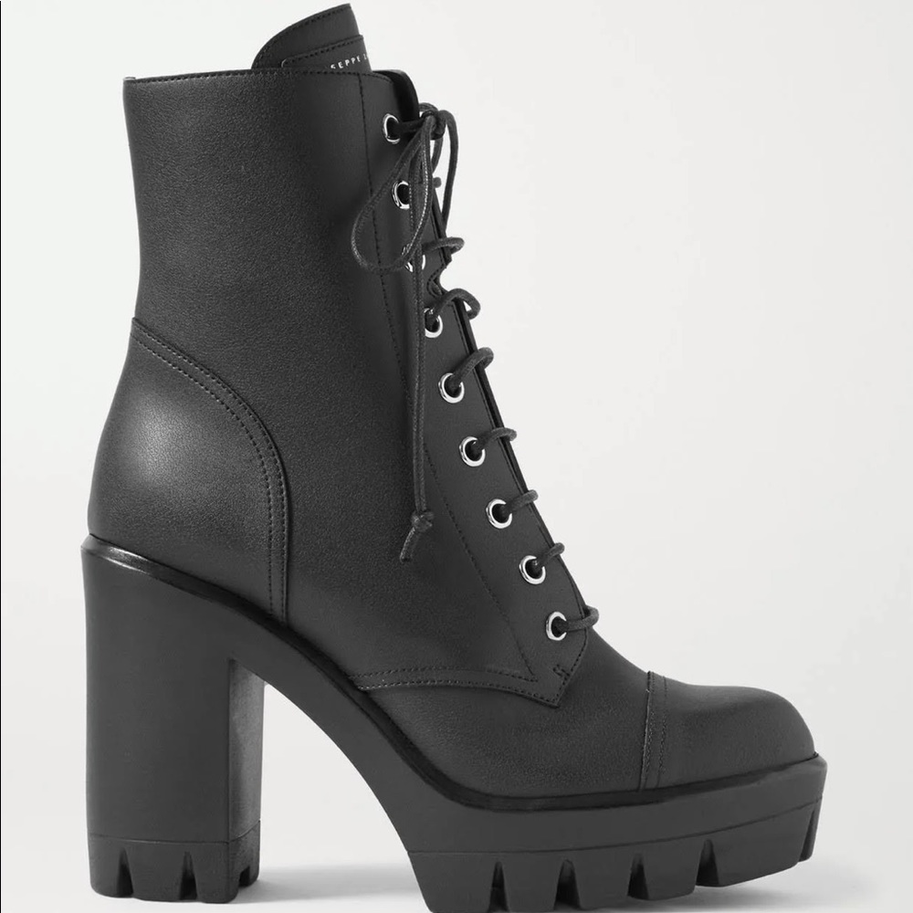 Giuseppe Zanotti Leather platform ankle boots (Made in Italy)